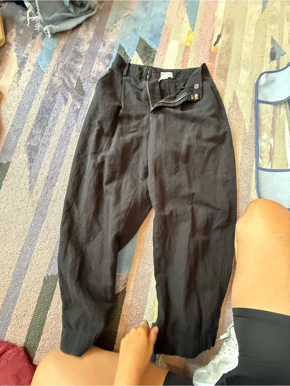 Apiece Apart Black High-Rise Tailored Chinos